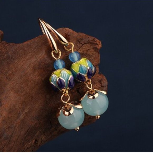Natural Aventurine Earrings - Picture 4 of 7